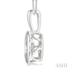 1/5 ctw Diamond Emotion Pendant in 14K White Gold with Chain