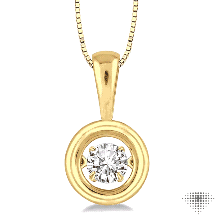 1/5 ctw Diamond Emotion Pendant in 14K Yellow Gold with Chain