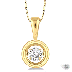 1/5 ctw Diamond Emotion Pendant in 14K Yellow Gold with Chain