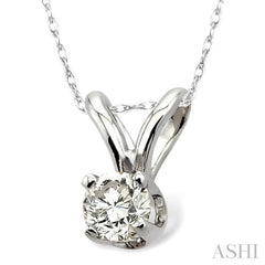 Round Shape Diamond Solitaire Pendant