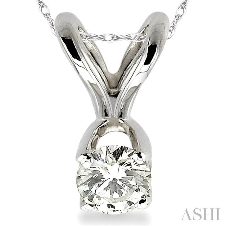 Round Shape Diamond Solitaire Pendant