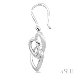 Twin Heart Shape Diamond Fashion Earrings