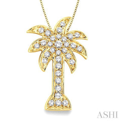 Palm Tree Diamond Fashion Pendant