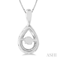 1/3 ctw Diamond Emotion Pendant in 14K White Gold with Chain