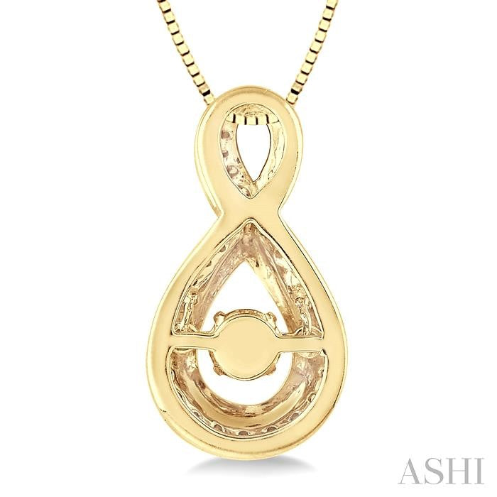 3/8 ctw Diamond Emotion Pendant in 14K Yellow Gold with Chain