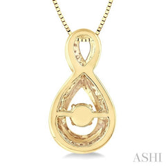 3/8 ctw Diamond Emotion Pendant in 14K Yellow Gold with Chain