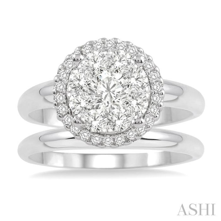 Halo Lovebright Diamond Wedding Set