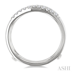 1/3 Ctw Round Cut Diamond Insert Ring in 14K White Gold