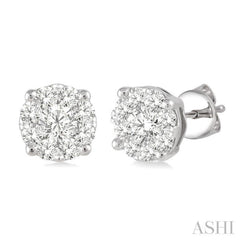 Round Shape Lovebright Essential Diamond Stud Earrings