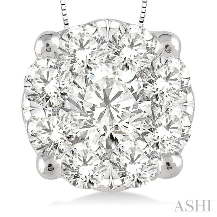 Round Shape Lovebright Essential Diamond Solitaire Pendant