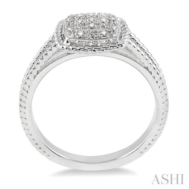 1/20 Ctw Round Cut Diamond Ring in Sterling Silver
