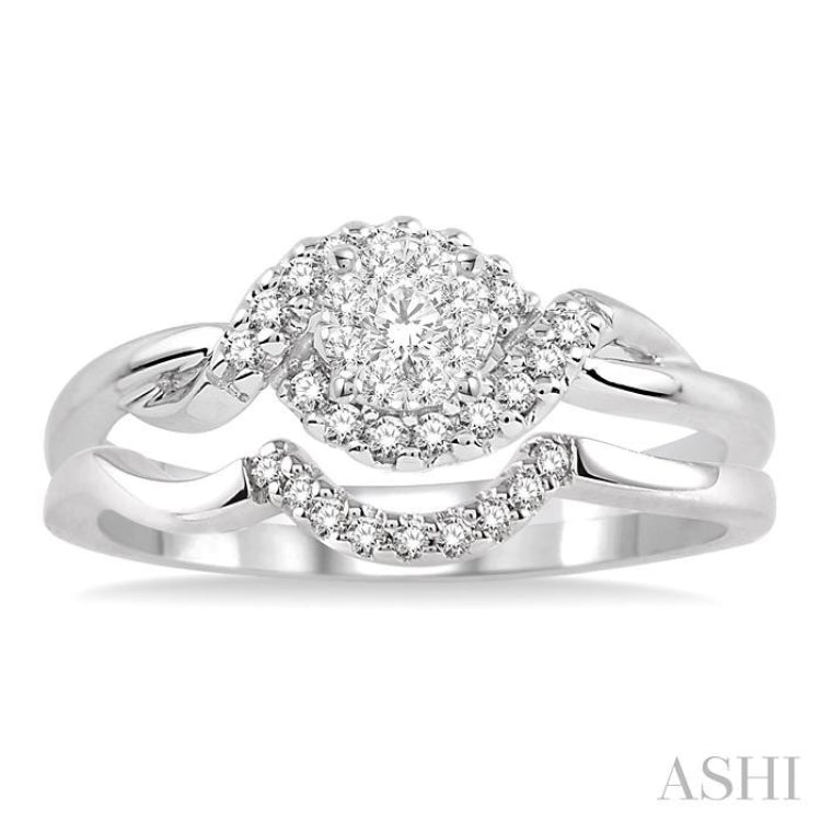 Lovebright Halo Diamond Wedding Set