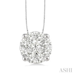 Round Shape Lovebright Essential Diamond Solitaire Pendant