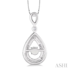 3/8 ctw Diamond Emotion Pendant in 14K White Gold with Chain