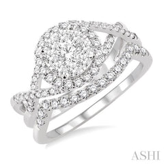 Halo Lovebright Diamond Wedding Set