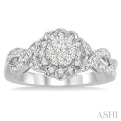 Round Shape Halo Lovebright Diamond Ring