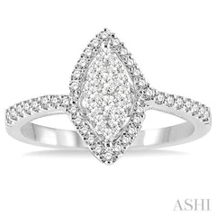 Marquise Shape Halo Lovebright Essential Diamond Ring