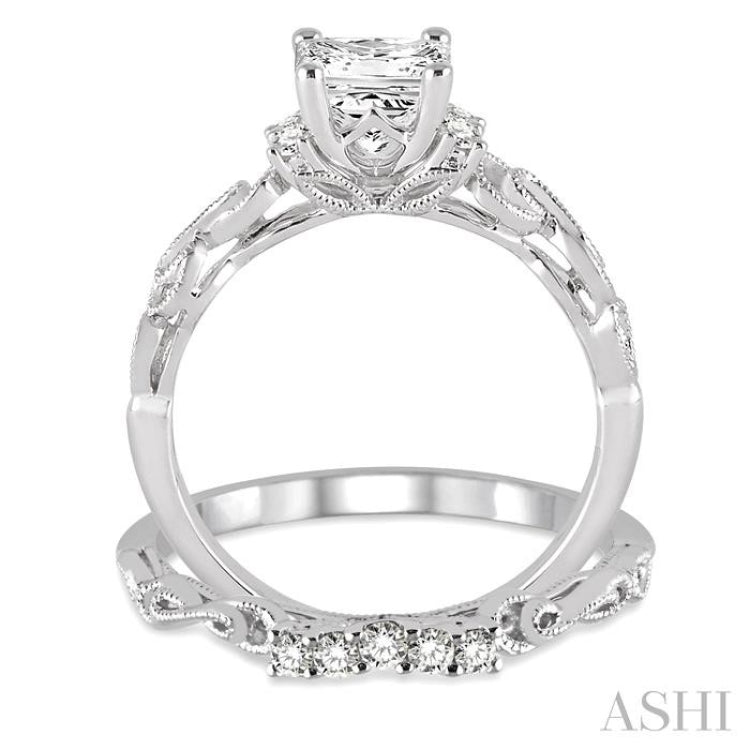 Princess Shape Diamond Wedding Set