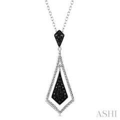 Silver Black Diamond Fashion Pendant