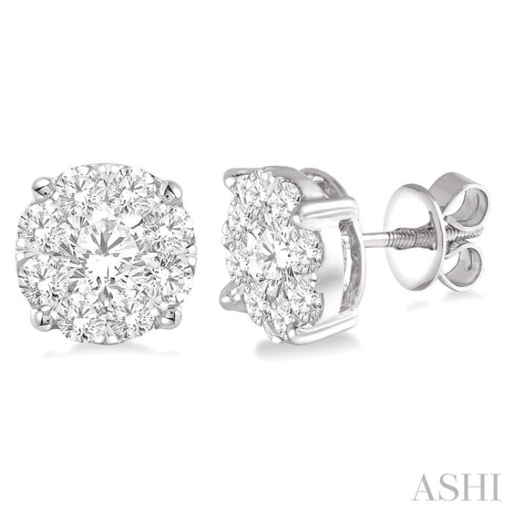 Round Shape Lovebright Essential Diamond Stud Earrings