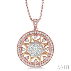 Circle Lovebright Diamond Fashion Pendant