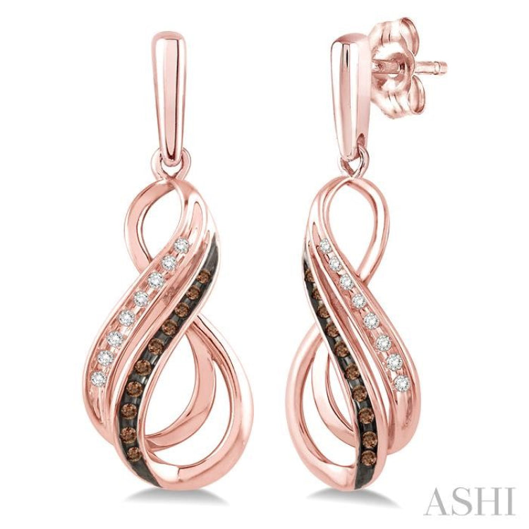 Infinity Champagne Diamond Fashion Earrings