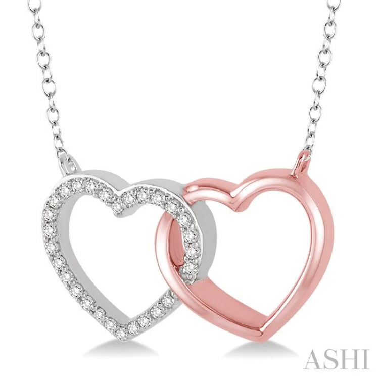 Twin Heart Shape Diamond Fashion Pendant