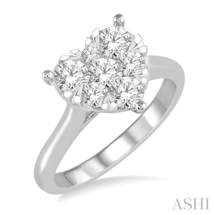 Heart Shape Lovebright Essential Diamond Engagement Ring