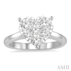 Heart Shape Lovebright Essential Diamond Engagement Ring