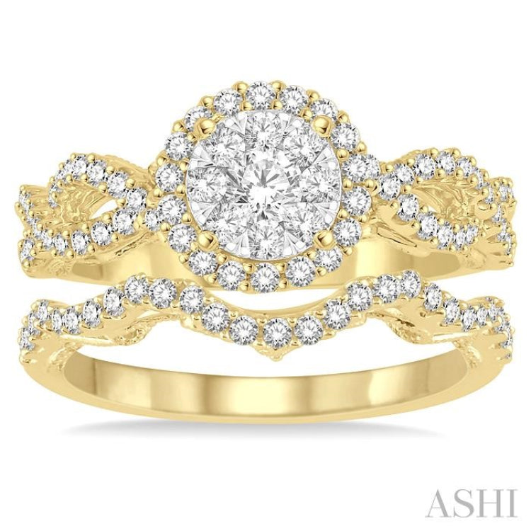 Halo Lovebright Diamond Wedding Set