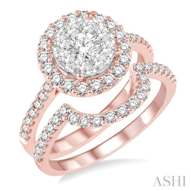 Halo Lovebright Diamond Wedding Set