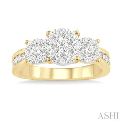 Round Shape Past Present & Future Lovebright Essential Diamond Ring