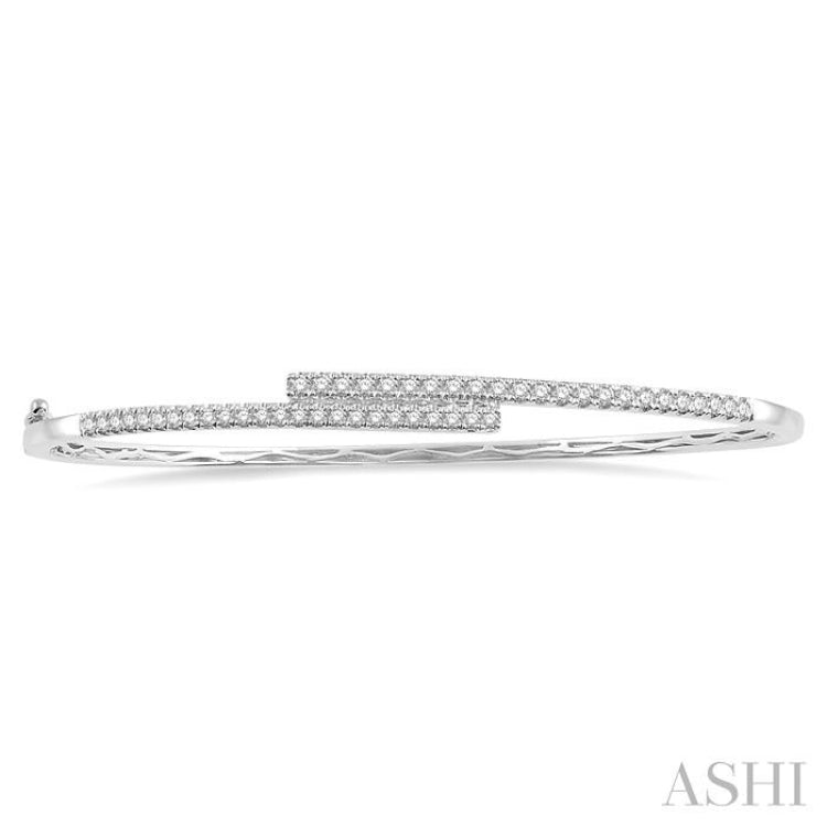 Intercrossing Diamond Bangle