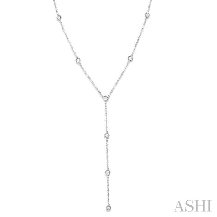 Rose Cut Diamond Station Necklace