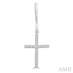 Cross Petite Diamond Fashion Earrings