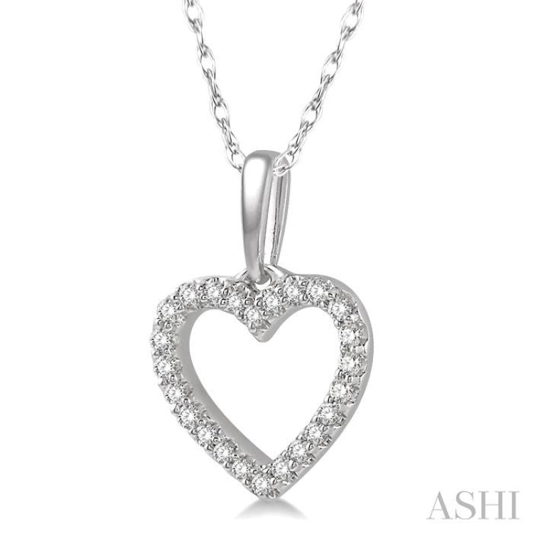 Heart Shape Petite Diamond Fashion Pendant