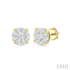 Round Shape Lovebright Essential Diamond Stud Earrings