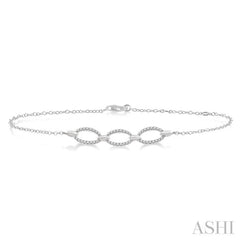 Oval Shape Diamond Chain Bracelet