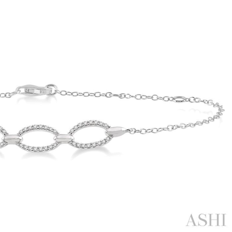 Oval Shape Diamond Chain Bracelet