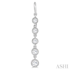 Rose Cut Diamond Long Earrings