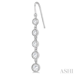 Rose Cut Diamond Long Earrings