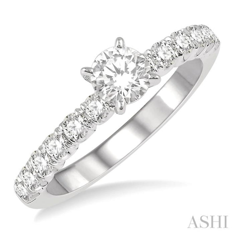 Round Shape Endless Embrace Semi-Mount Diamond Engagement Ring