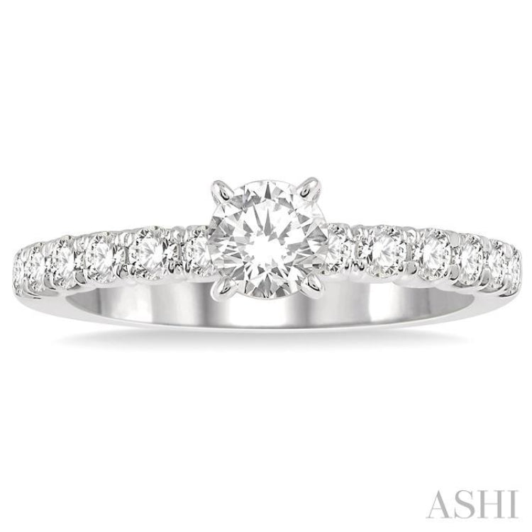 Round Shape Endless Embrace Semi-Mount Diamond Engagement Ring