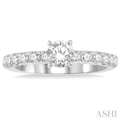 Round Shape Endless Embrace Semi-Mount Diamond Engagement Ring