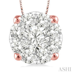 Round Shape Lovebright Essential Diamond Solitaire Pendant