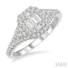 Halo Fusion Diamond Engagement Ring