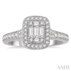 Halo Fusion Diamond Engagement Ring