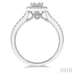 Halo Fusion Diamond Engagement Ring