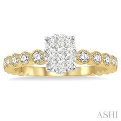 Oval Shape Lovebright Diamond Ring