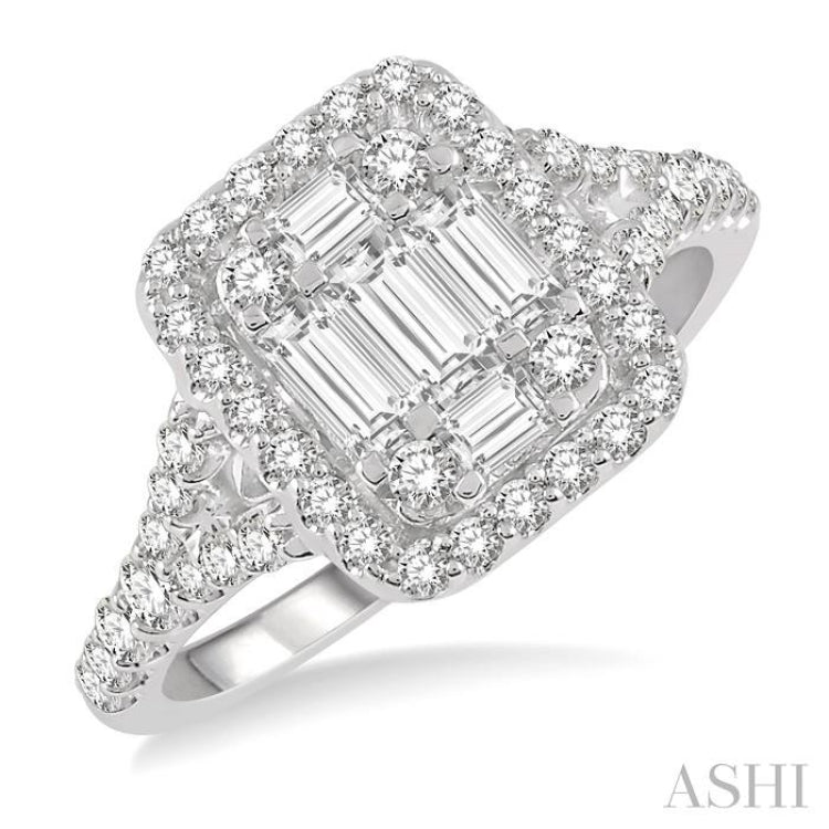 Halo Fusion Diamond Engagement Ring